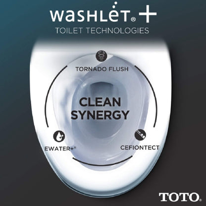 [MW4364726CEMFGN#01] TOTO Aquia IV Cube Washlet S7 With 1.28 GPF And 0.9 Elongated Bidet Toilet (SAK19352)