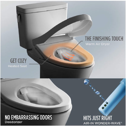 [MW7764736CSFGA.10#01] TOTO Drake 1.6 GPF Universal Height Toilet With Washlet S7A Auto Open Bidet Seat (SAK52849)