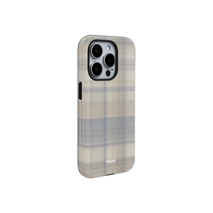 Oatmilk | Beige Flannel Plaid iPhone Case