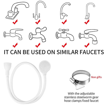Lamoutor Pet Faucet Sprayer Portable Handheld Shower Bath Tool