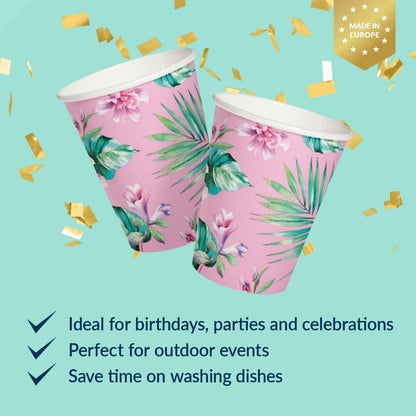 PAW 50-Pack Disposable Paper Cups 8.5oz Hot & Cold Ice Cream Theme
