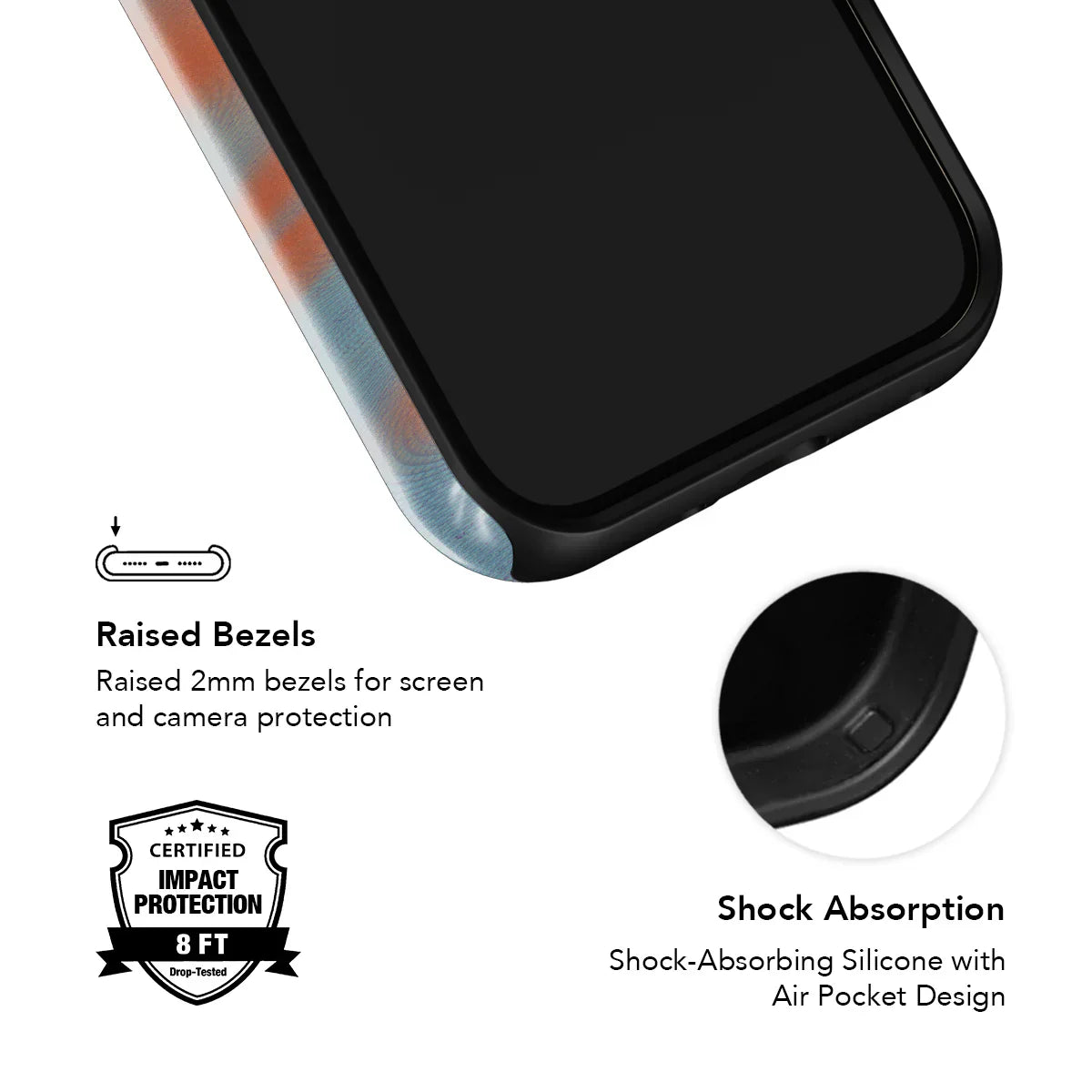 Aalto | Y2K Orange Abstract Wave iPhone Case
