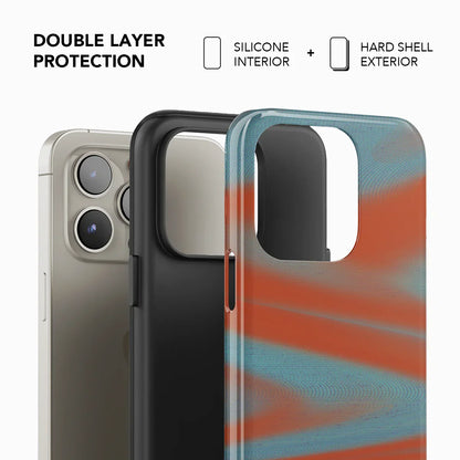 Aalto | Y2K Orange Abstract Wave iPhone Case