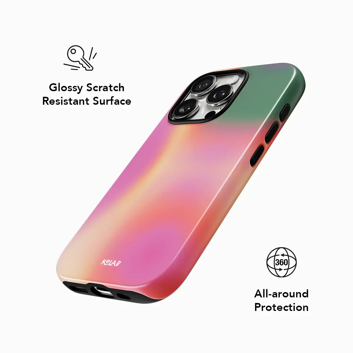 Aurora Pop | Colorful Gradient Aura iPhone Case