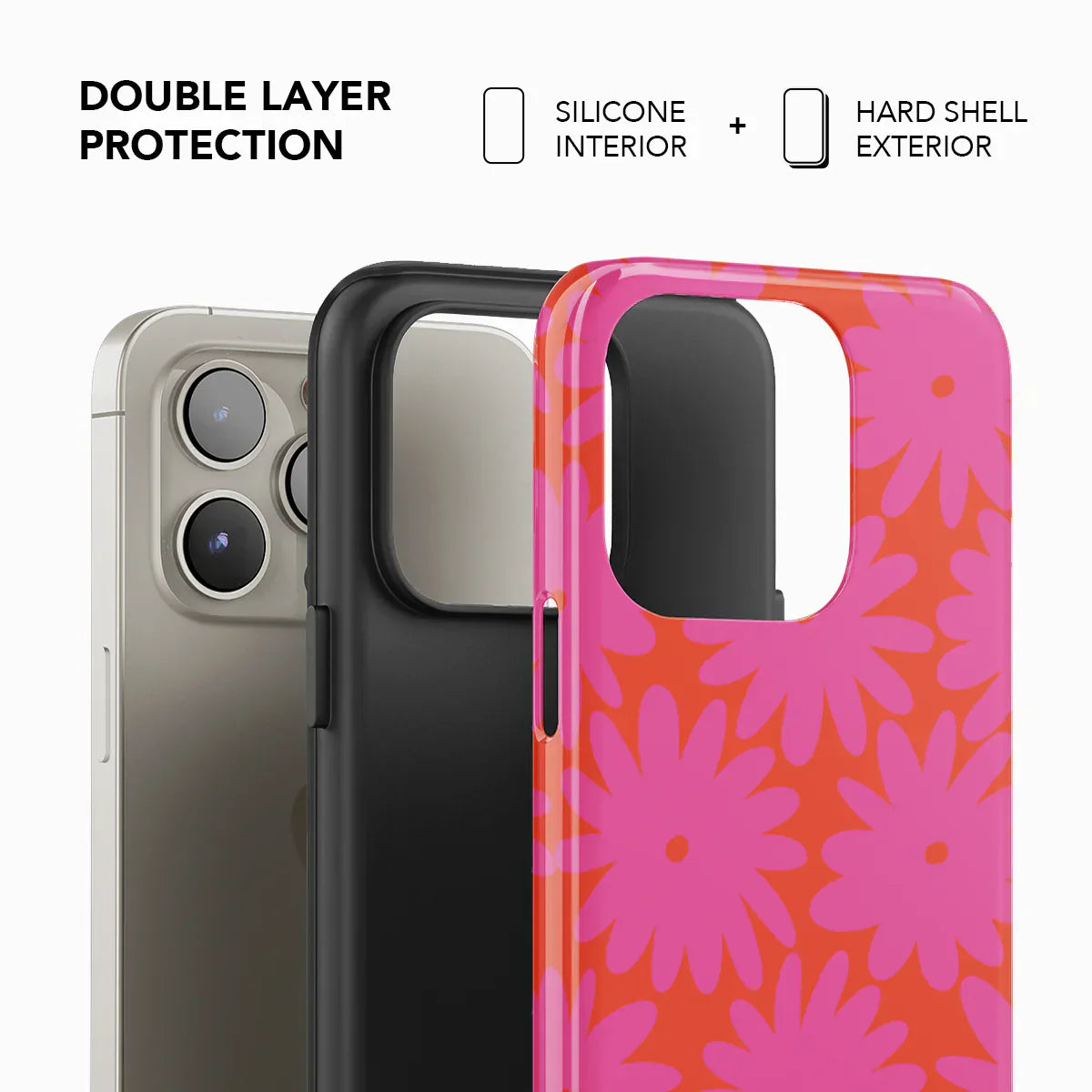 Sunflare Daisy | Pink Daisy Floral iPhone Case