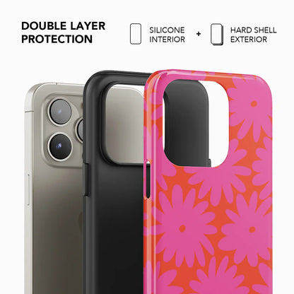 Sunflare Daisy | Pink Daisy Floral iPhone Case