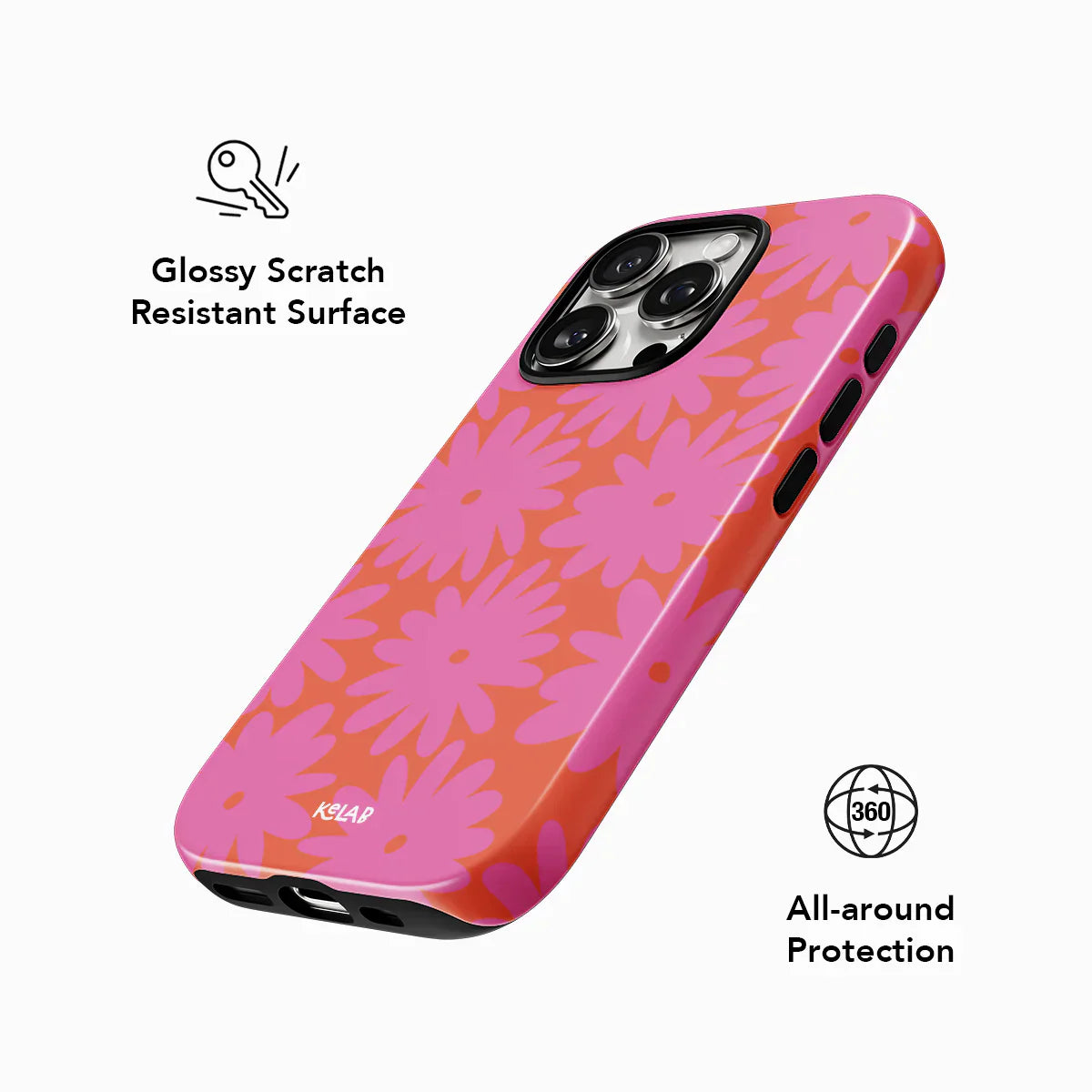 Sunflare Daisy | Pink Daisy Floral iPhone Case