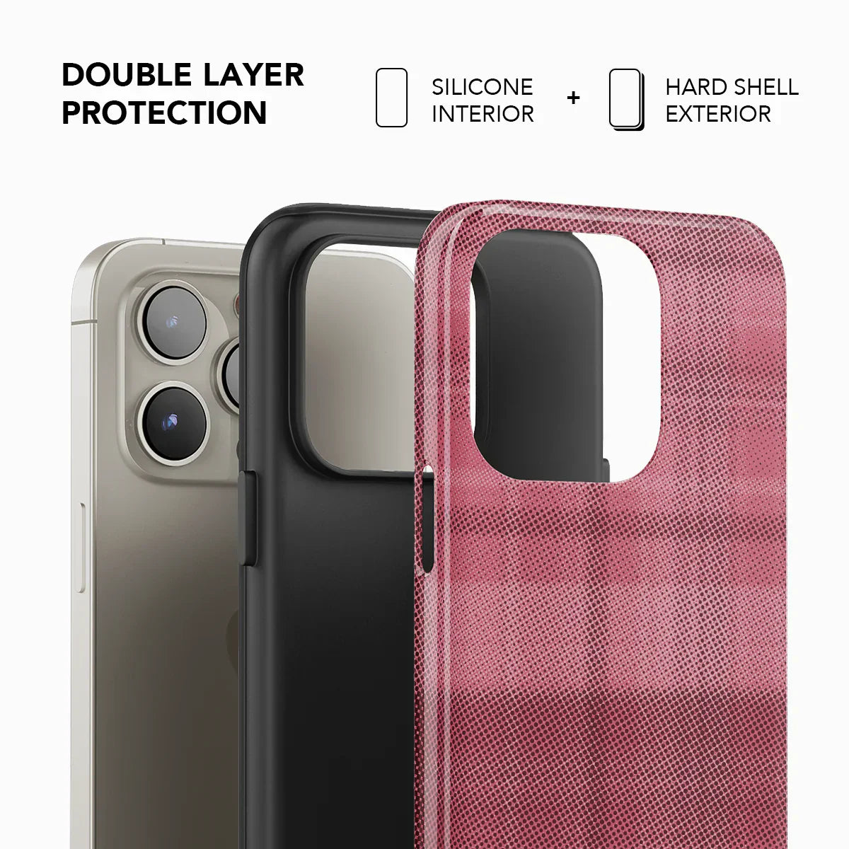 Rosé | Pink Flannel Plaid iPhone Case