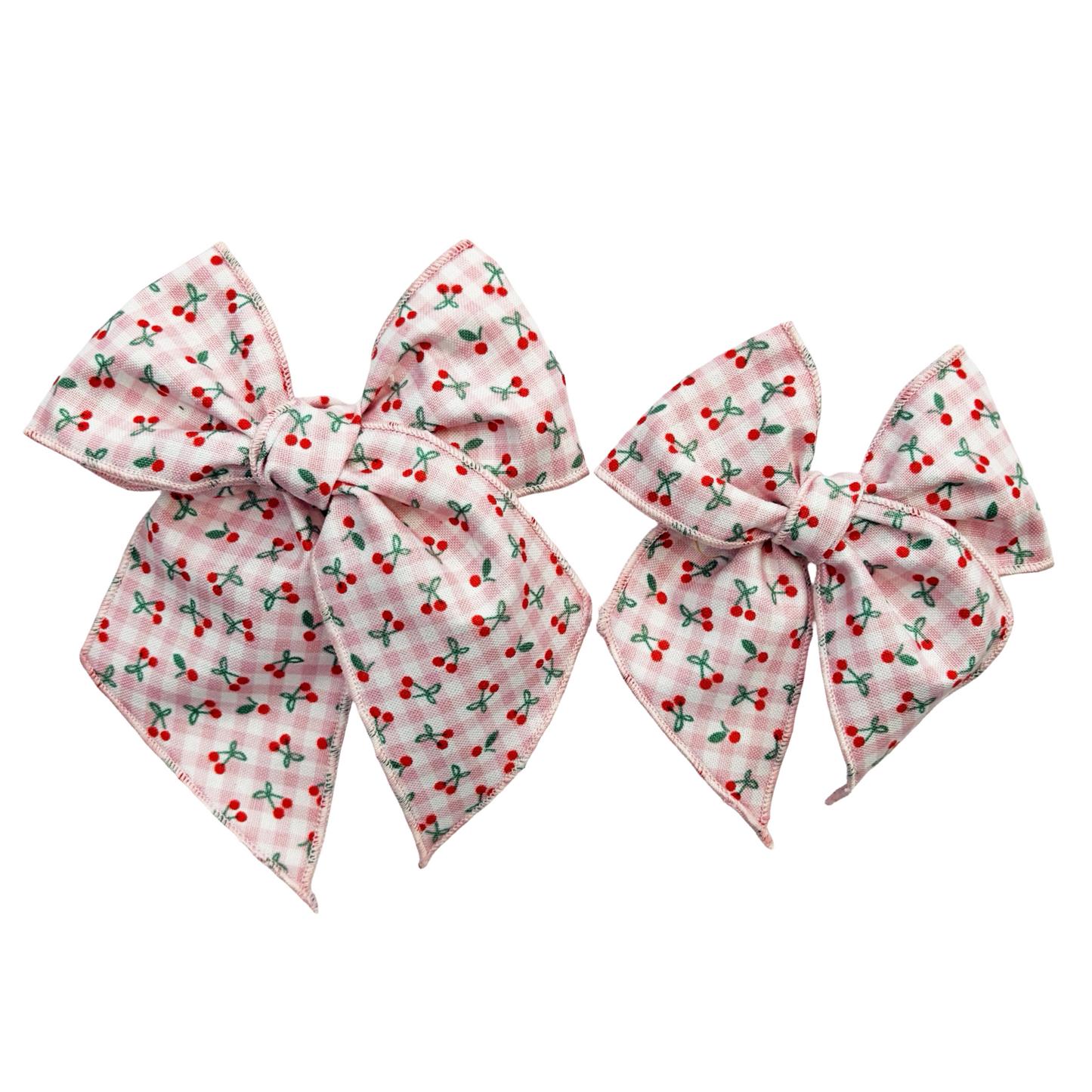 Checked Cherries Elle Bow