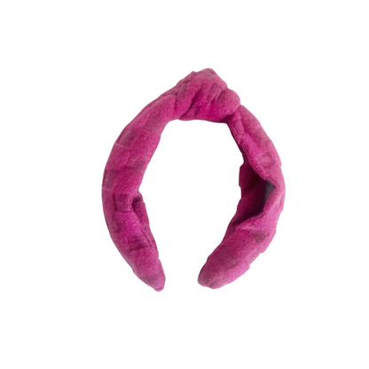 Checkered Textured Knit Knotted Headbands