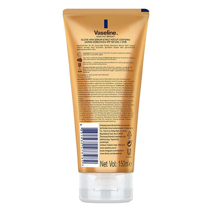 Vaseline Gluta-Hya SPF 50 Sunscreen Body Lotion: UVA/UVB Protection, Hydrating Hyaluronic Acid, Reduces Sunspots, Non-Greasy Formula