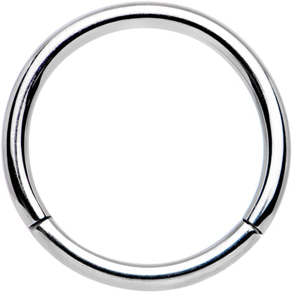 16G 3/8 Solid G23 Implant Grade Titanium Hinged Segment Ring