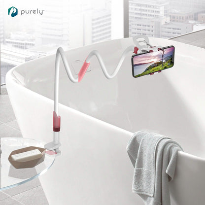 Purely Gooseneck Phone Holder - Flexible Arm Cell Phone Stand for Desk
