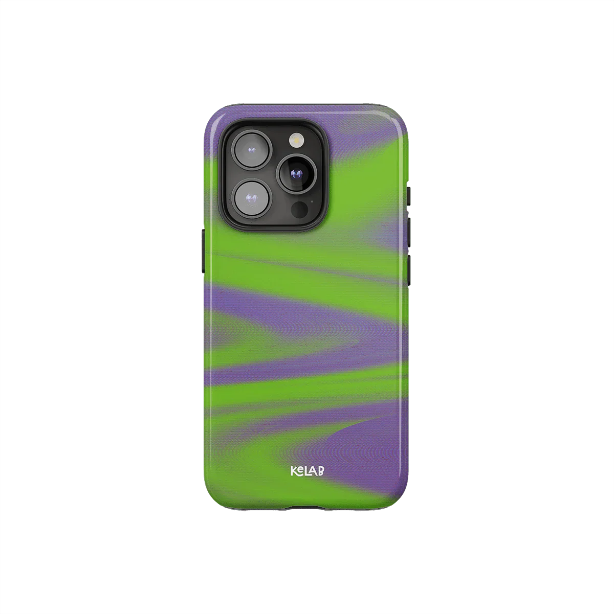 Purple Haze | Y2K Neon Green Abstract Wave iPhone Case