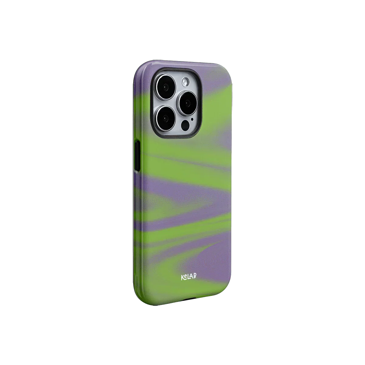 Purple Haze | Y2K Neon Green Abstract Wave iPhone Case
