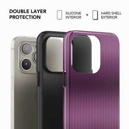 Violet Reverie | Purple Gradient Fluted Glass iPhone Case