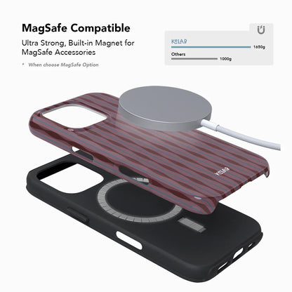 Mulberry | Burgundy Wavy Textured iPhone Case
