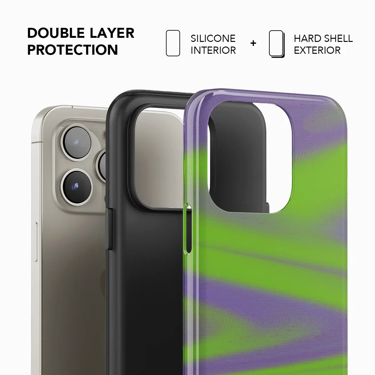 Purple Haze | Y2K Neon Green Abstract Wave iPhone Case