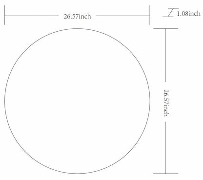 Pontalina Round White Mirror - Clearance