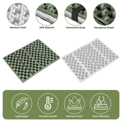 Folding Seat Pad Mat with Foam for Hiking & Camping,  Lightweight & Portable