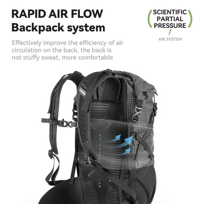 Large-capacity Hiking Backpack, Outdoor Lightweight & Waterproof Daypack, 30-35L