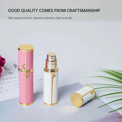Refillable Perfume Bottle | 5ml Travel Spray Atomizer with PU Leather Case