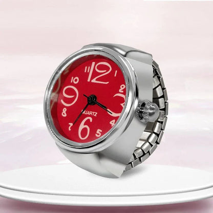 Roman Numeral Punk Gothic Finger Clock Jewelry | Mini Quartz Watch Ring