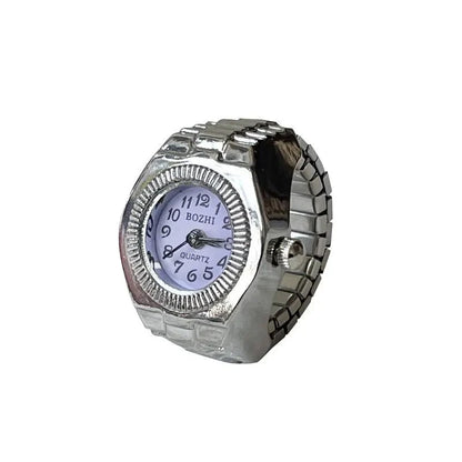 Roman Numeral Punk Gothic Finger Clock Jewelry | Mini Quartz Watch Ring