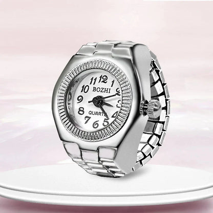 Roman Numeral Punk Gothic Finger Clock Jewelry | Mini Quartz Watch Ring