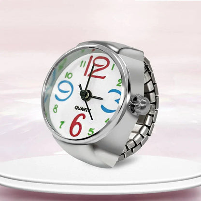 Roman Numeral Punk Gothic Finger Clock Jewelry | Mini Quartz Watch Ring