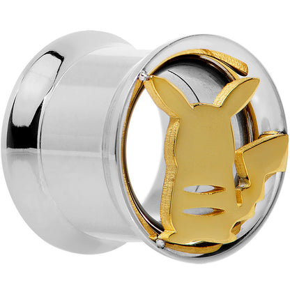 7/16 Licensed Pokemon Yellow Pikachu Double Flare Tunnel Plug Set