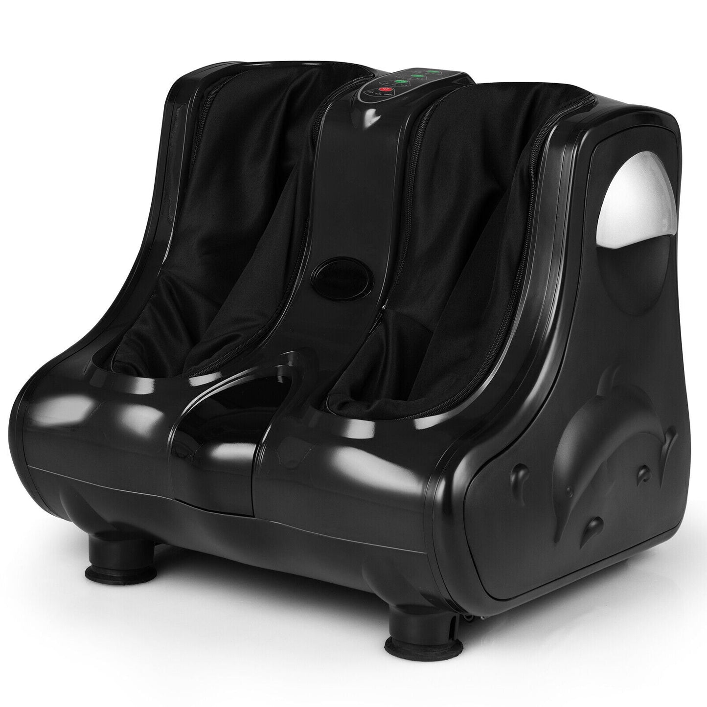 Foot and Calf Massager with Heat Vibration Deep Kneading and Shiatsu-Black