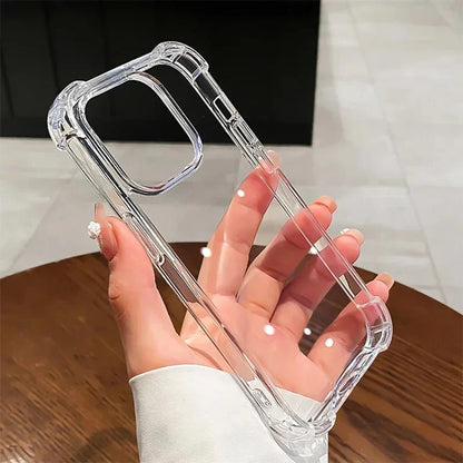 Shockproof Transparent Phone Case | Clear Silicone Bumper Cover for iPhone 5 to 15 Pro Max