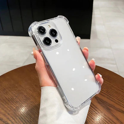 Shockproof Transparent Phone Case | Clear Silicone Bumper Cover for iPhone 5 to 15 Pro Max