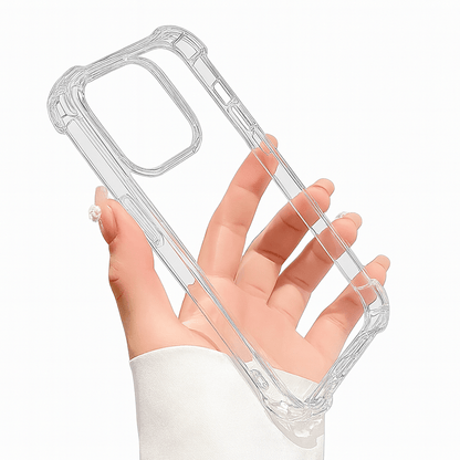 Shockproof Transparent Phone Case | Clear Silicone Bumper Cover for iPhone 5 to 15 Pro Max