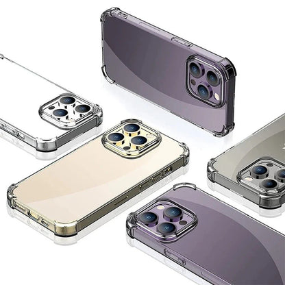 Shockproof Transparent Phone Case | Clear Silicone Bumper Cover for iPhone 5 to 15 Pro Max