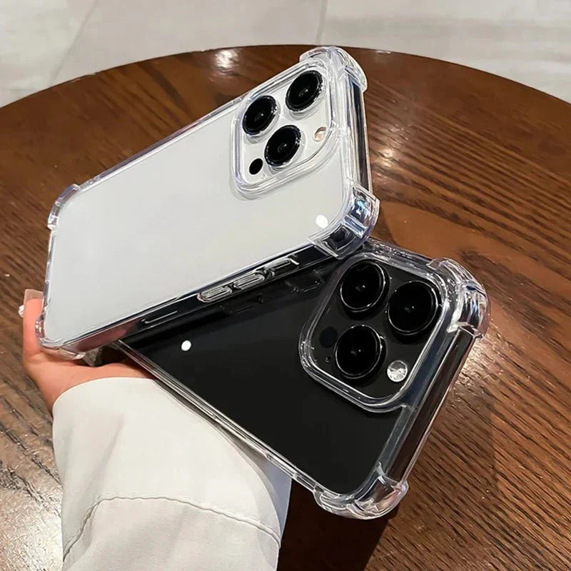 Shockproof Transparent Phone Case | Clear Silicone Bumper Cover for iPhone 5 to 15 Pro Max