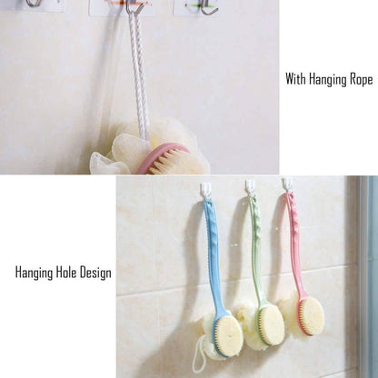 Shower Body Brush with Bristles and Loofah
