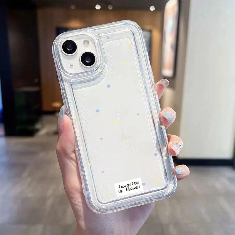 Small Flower Stars Soft TPU Phone Case | Transparent Airbag Protective Cover