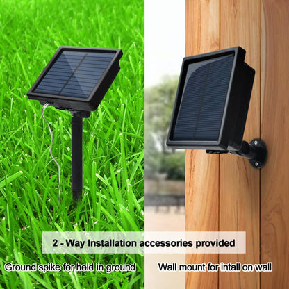 Solar Panel Powered 75.5 Ft. Warm White Rope String Fairy Lights