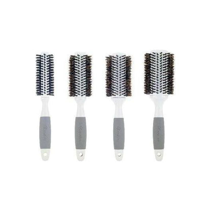 Ceramic Barrel Round Boar Bristle Hair Brush for Thick Hair