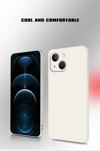 Ricestate Square Liquid Silicone Phone Case | Full Coverage Shockproof Camera Protective Cover for iPhone 11 to 14 Series