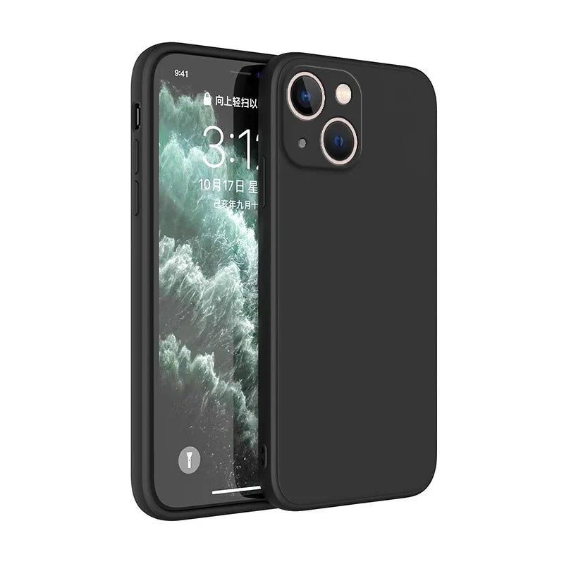 Ricestate Square Liquid Silicone Phone Case | Full Coverage Shockproof Camera Protective Cover for iPhone 11 to 14 Series