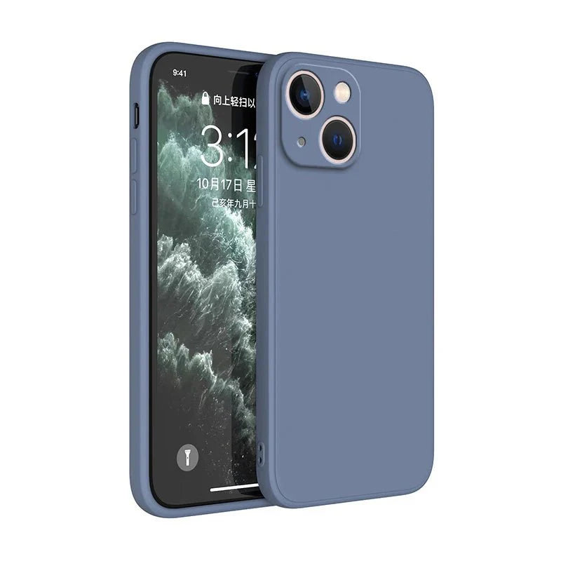 Ricestate Square Liquid Silicone Phone Case | Full Coverage Shockproof Camera Protective Cover for iPhone 11 to 14 Series