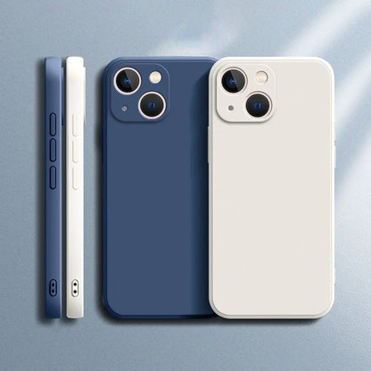 Ricestate Square Liquid Silicone Phone Case | Full Coverage Shockproof Camera Protective Cover for iPhone 11 to 14 Series