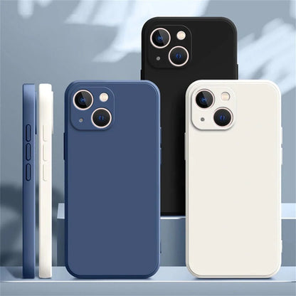 Ricestate Square Liquid Silicone Phone Case | Full Coverage Shockproof Camera Protective Cover for iPhone 11 to 14 Series
