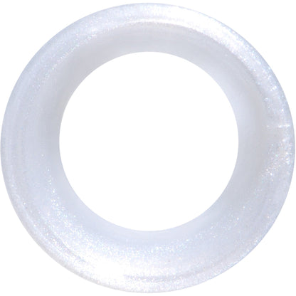 Thin Flexible White Silicone Tunnel Plug Set 6mm to 25mm