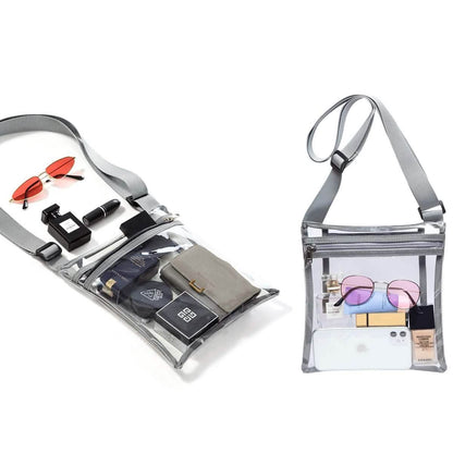 Stadium Approved Clear Crossbody Bag Purse with Adjustable Strap