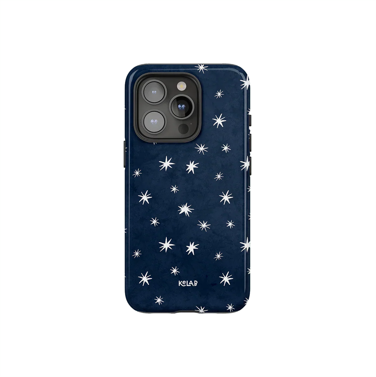 Starglimmer | Deep Blue Hand-Drawn Celestial Star iPhone Case