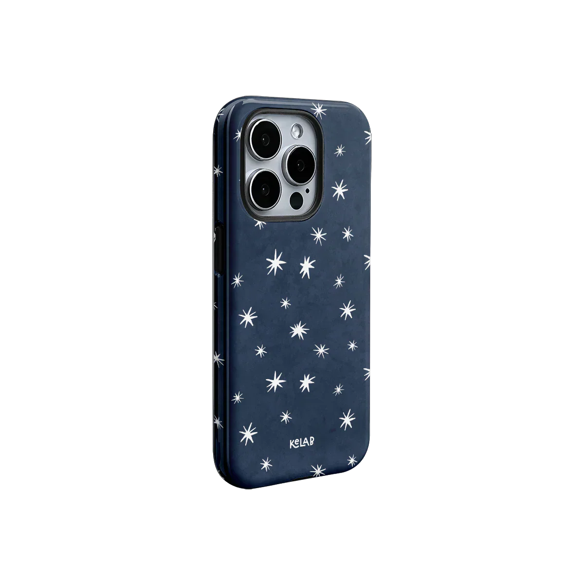 Starglimmer | Deep Blue Hand-Drawn Celestial Star iPhone Case